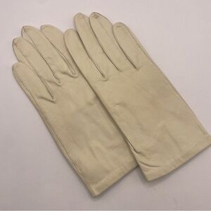 Vintage Van Raalte Cream White Leather Gloves With Original Package